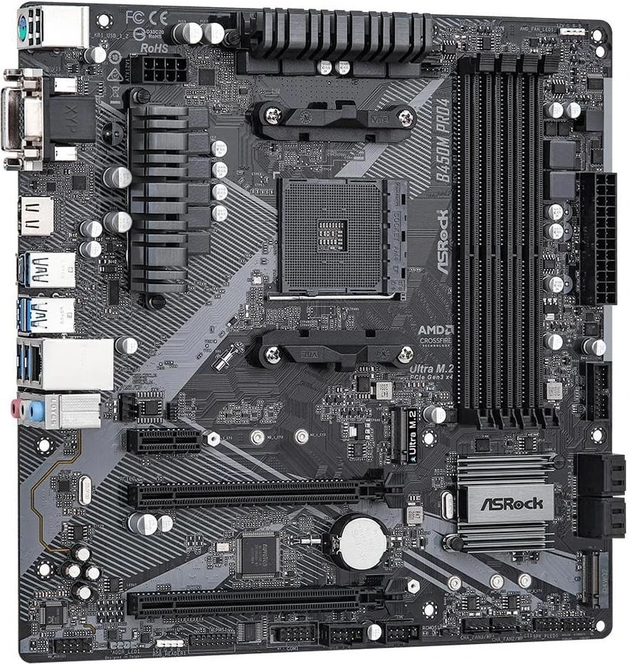 Pllakë amë ASRock, B450M Pro4 R2.0, AMD B450