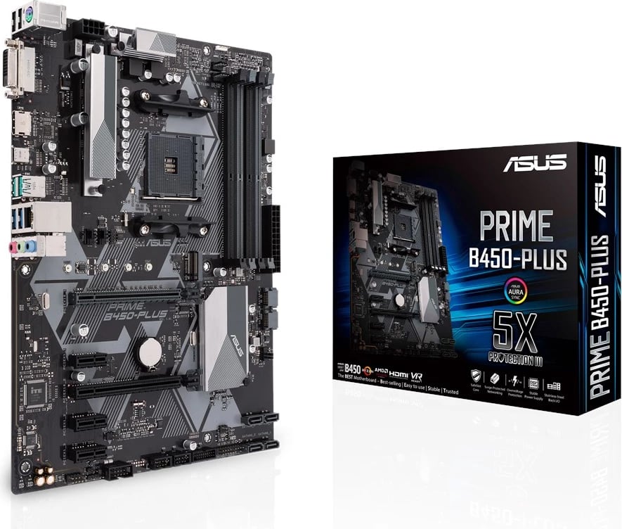 Pllakë amë ASUS Prime B450-PLUS, Socket AM4, ATX