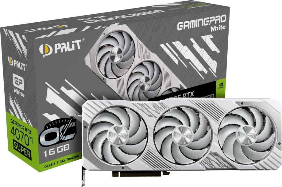 Kartelë grafike Palit NED47TST19T2-1043W, NVIDIA GeForce RTX 4070 SUPER, 16 GB, Bardhë