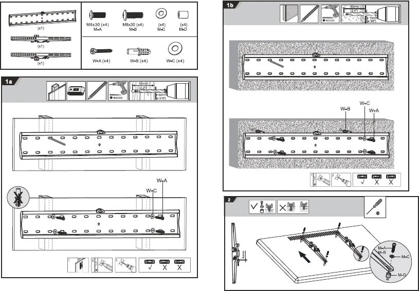 Adjustable Wall TV Bracket