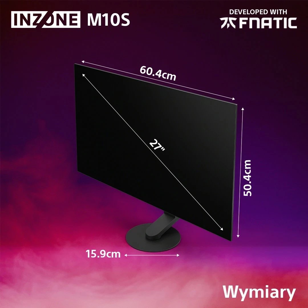 Monitor Sony INZONE M10S, 27", OLED, QHD, 480Hz, i zi