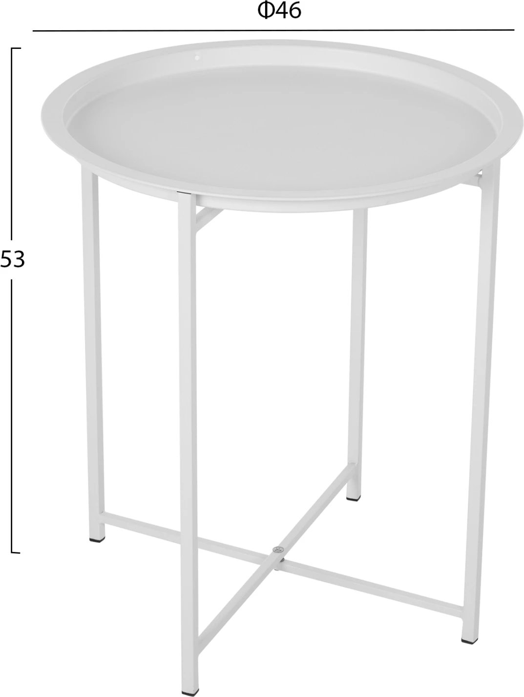 Tavolinë e palosshme metalike, ngjyrë gri, '46cm FH5287.02