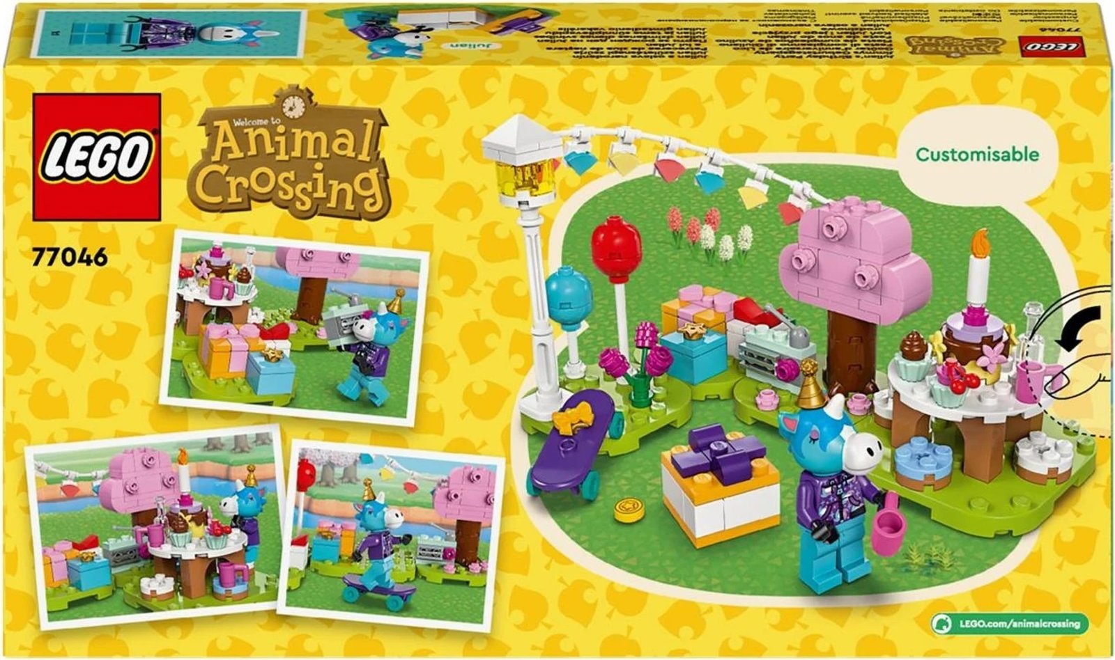 Set LEGO Animal Crossing 77046, Julian's Birthday Party