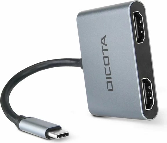 Stacion dokimi mini portativ Dicota D32063 USB-C, 4K HDMI, PD 100 W, Argjendtë