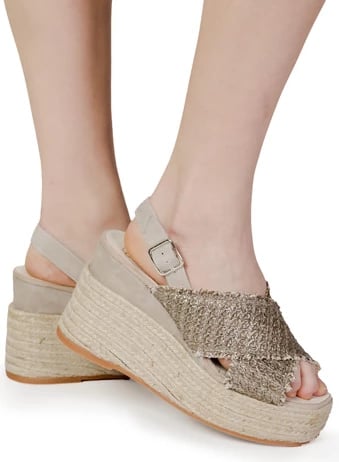 Sandale për femra Espadrilles, të kafta 