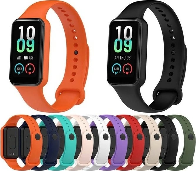 Rrip silikoni Megafox Teknoloji për Xiaomi Redmi Smart Band 2 & Amazfit Band 7, portokalli