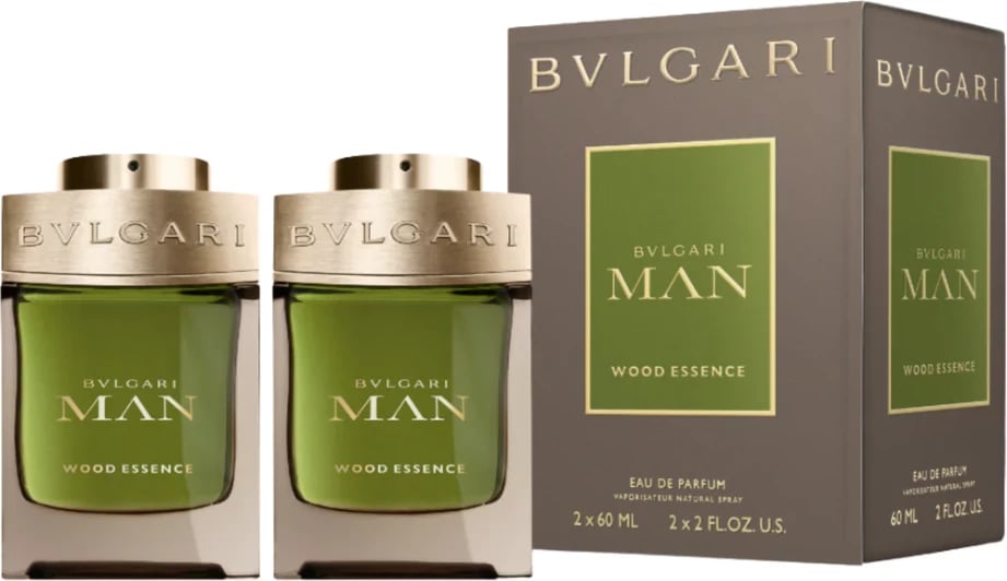 Set Eau de Parfum Bvlgari Man Wood Essence, 60+60 ml