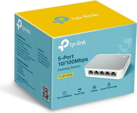 Switch TP-LINK, TL-SF1005D V15, e bardhë