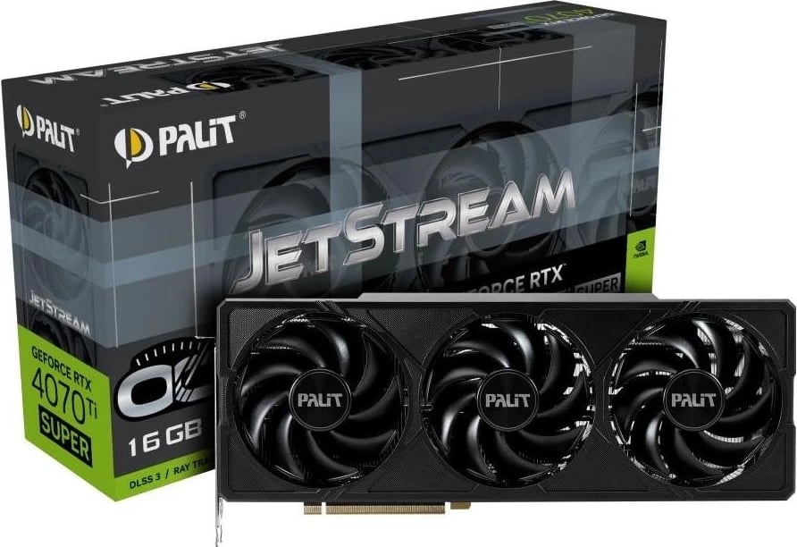 Kartë Grafike Palit GeForce RTX 4070 Ti SUPER JetStream OC 16GB GDDR6X, DLSS 3