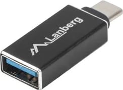 Përshtatës Lanberg USB-C/ USB-A, i zi