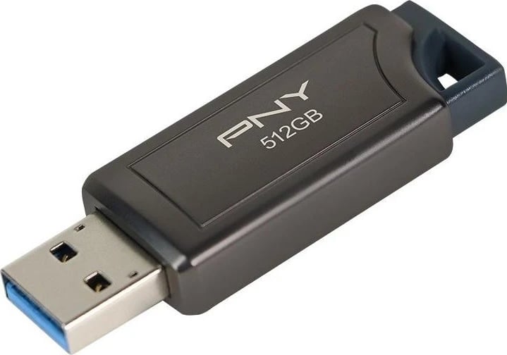 USB PNY Elite PRO V2 3.2, 512GB, e zezë