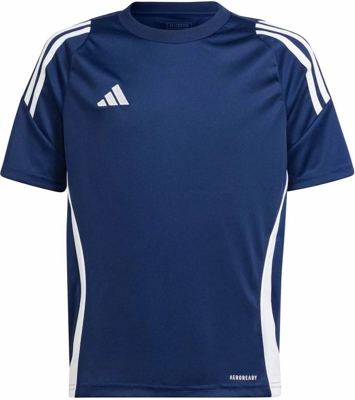 Fanellë futbolli për fëmijë adidas Tiro 24, blu marine dhe e bardhë