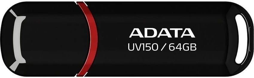 Flash Drive Adata UV150, USB 3.0, 64GB, e zezë