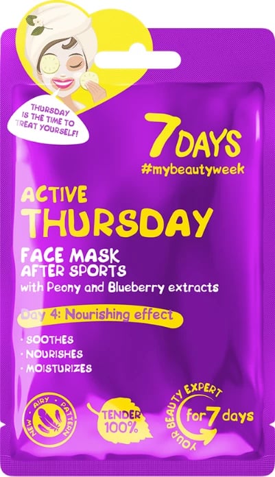 Maskë për fytyrë 7days Active Thursday, 28 gr