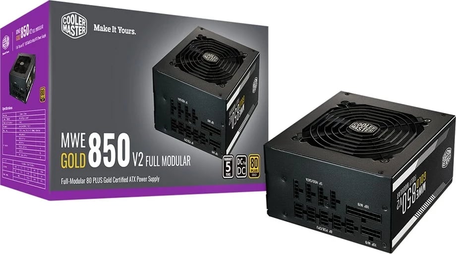 Furnizues energjie Cooler Master MWE Gold 850 V2, 850 W, i zi