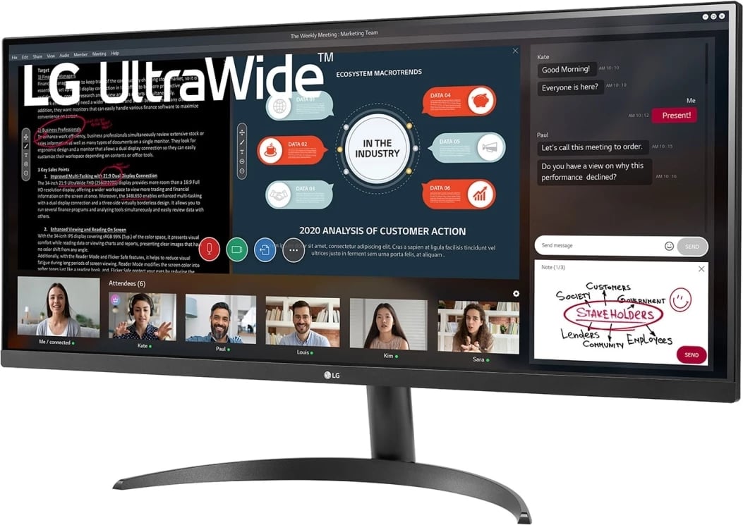 Monitor LG Ultrawide, 34" LED, 75Hz, i zi 