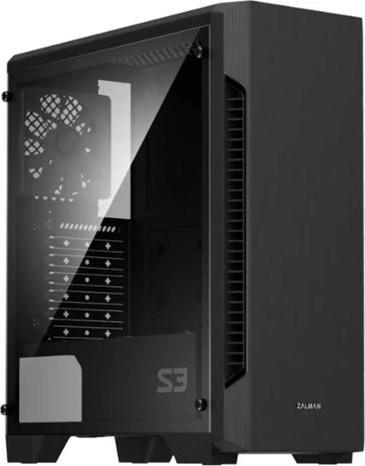 Kasë e kompjuterit Zalman S3, ATX Mid, 120mm, i zi 