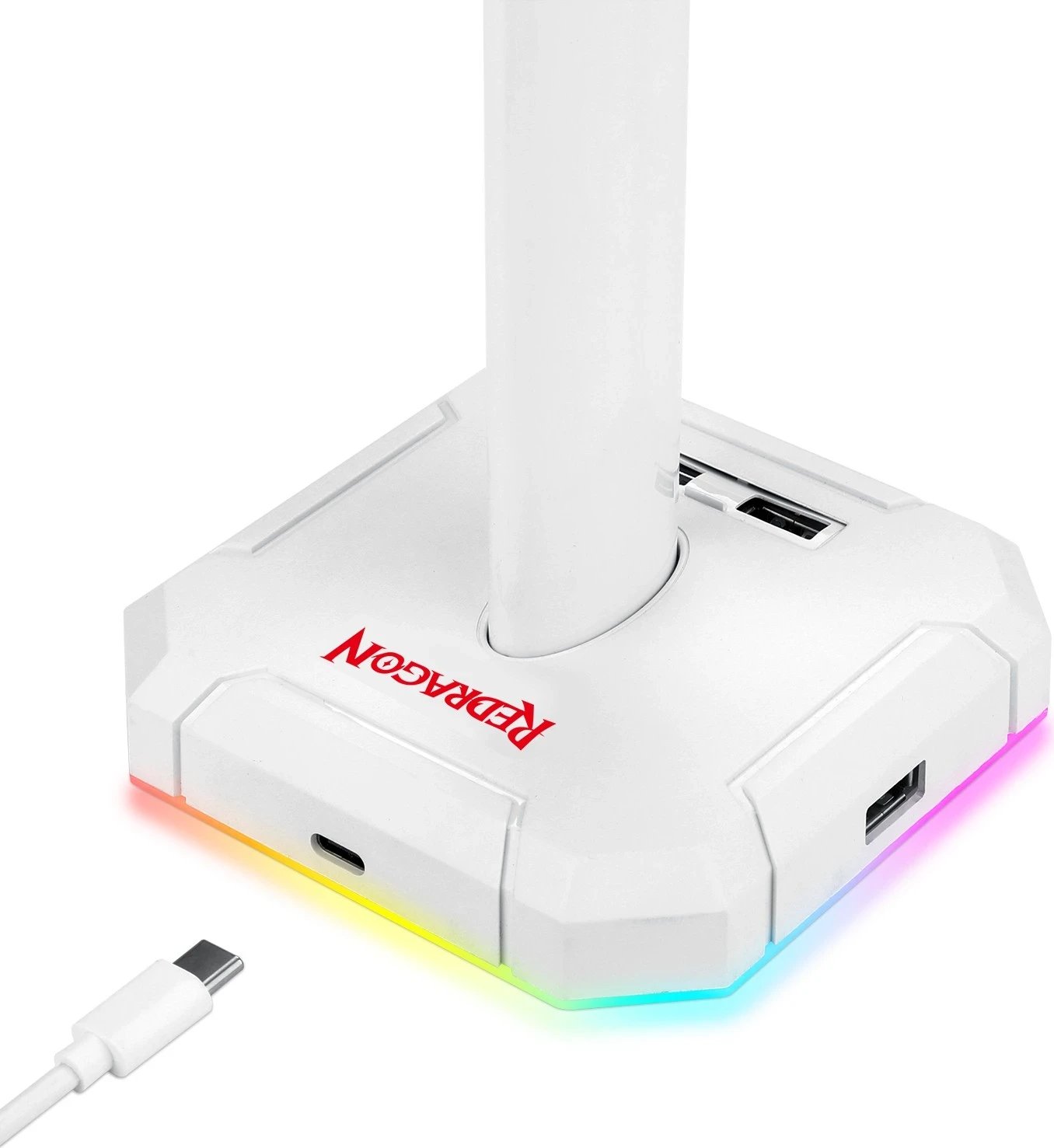 Mauspad Redragon Scepter Pro HA300-W, RGB, USB Hub, e bardhë