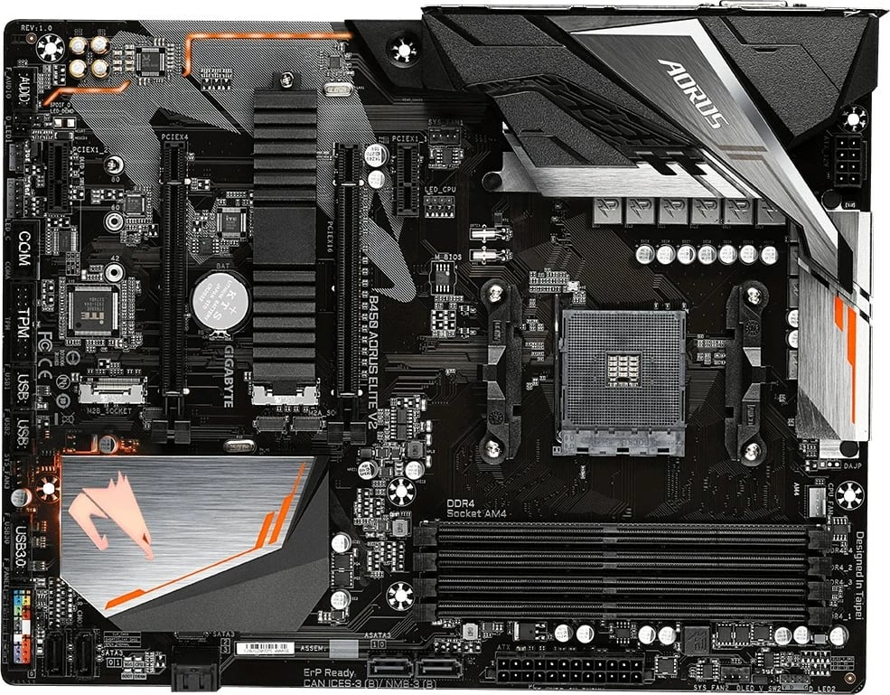 Pllakë amë Gigabyte B450 AORUS Elite V2, B450, AM4 ATX