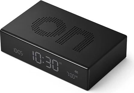 Orë me alarm Lexon Flip Premium LR152B, LCD, USB-C, e zezë