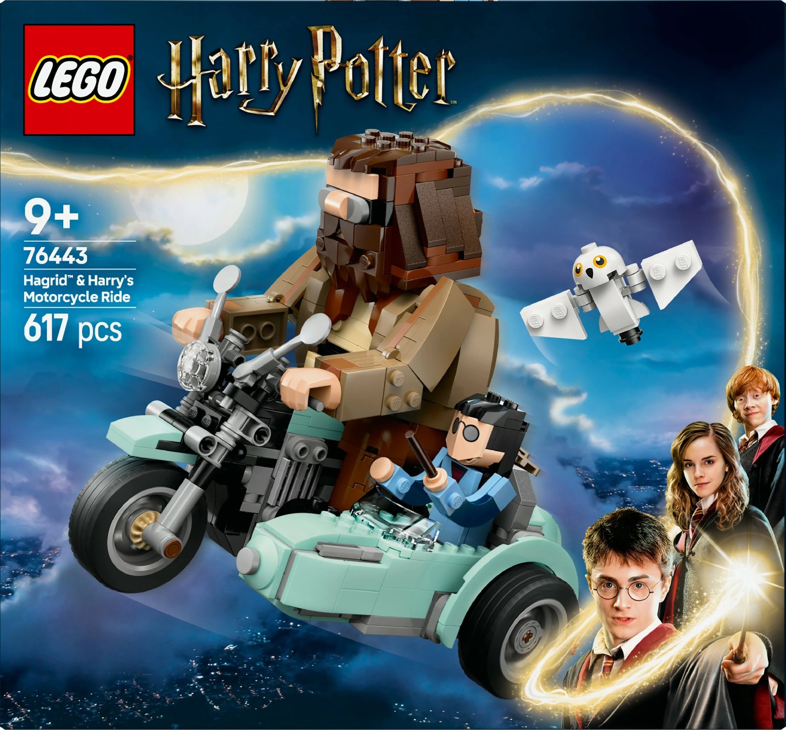 Set ndërtimi LEGO Hagrid & Harry's Motorcycle Ride, 617 pjesë, shumëngjyrësh