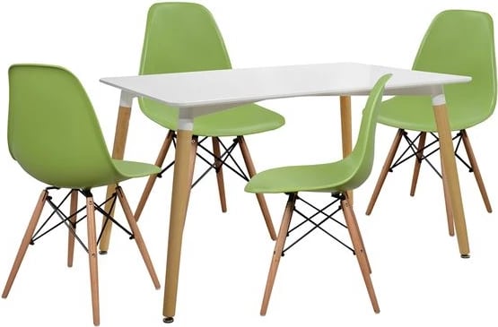 Set tavoline ngrënieje 5 pjesë Tavolinë minimaliste 120x80x73 cm- Tonia Green FH10080.10