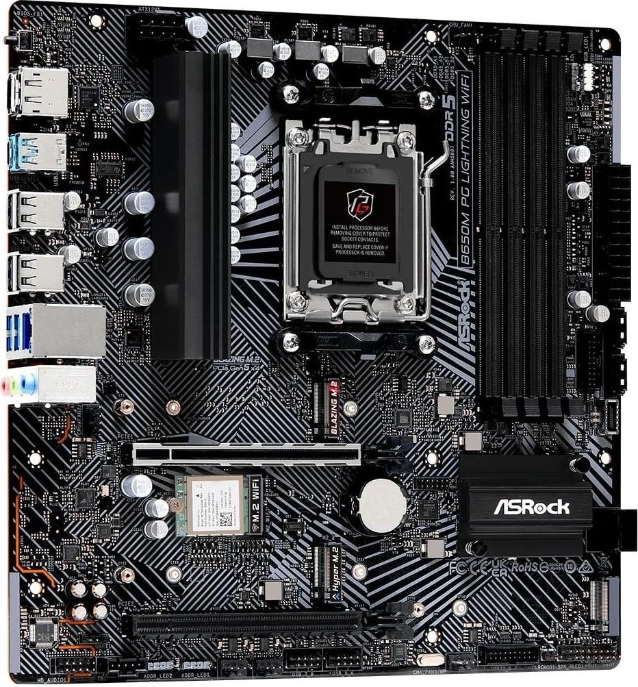 Pllakë amë ASRock B650M PG Lightning WiFi, Socket AM5, DDR5