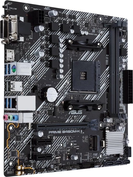 Pllakë amë Asus Prime B450M-K, Socket AM4, micro ATX, e zezë