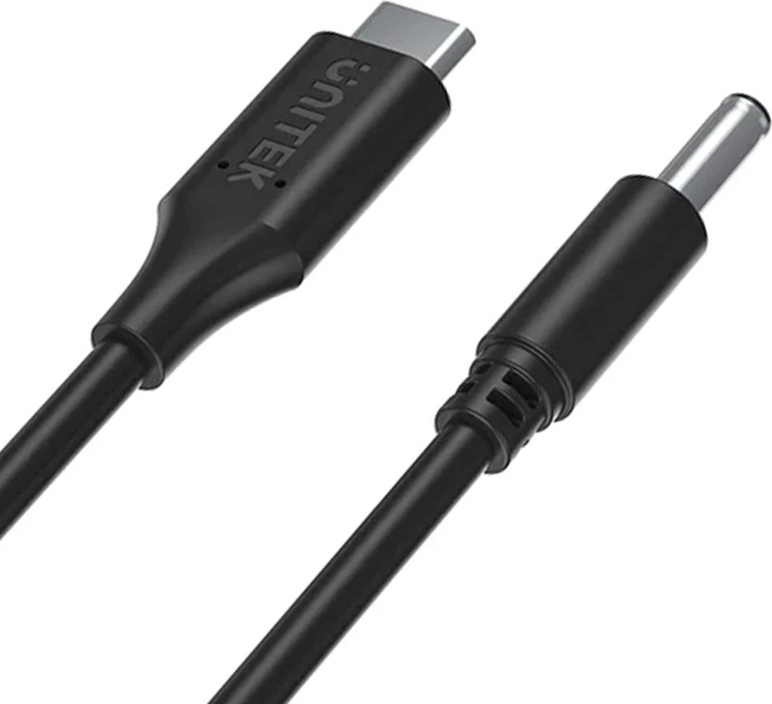 Kabllo për laptop USB-C - DC4,5, Dell Unitek 65W, i zi