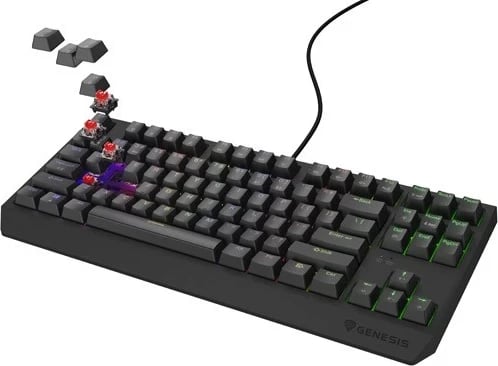 Tastierë mekanike Genesis Thor 230 TKL, RGB Outemu Red, e zezë