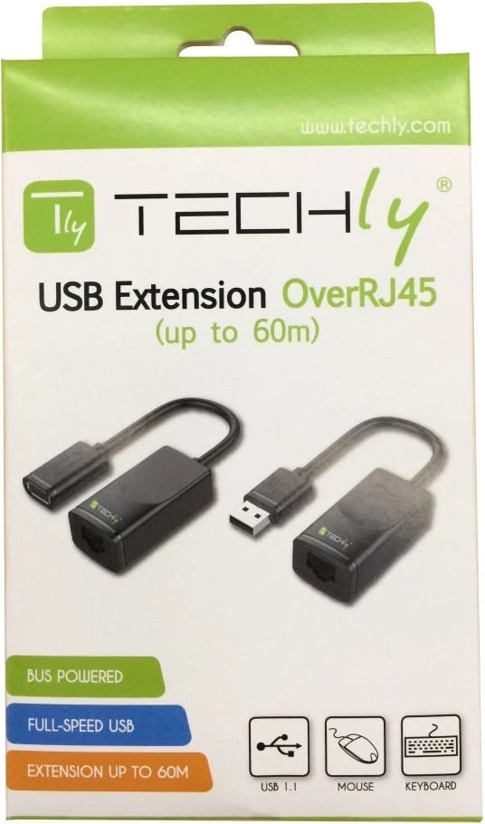 Zgjatësi USB Techly, i zi