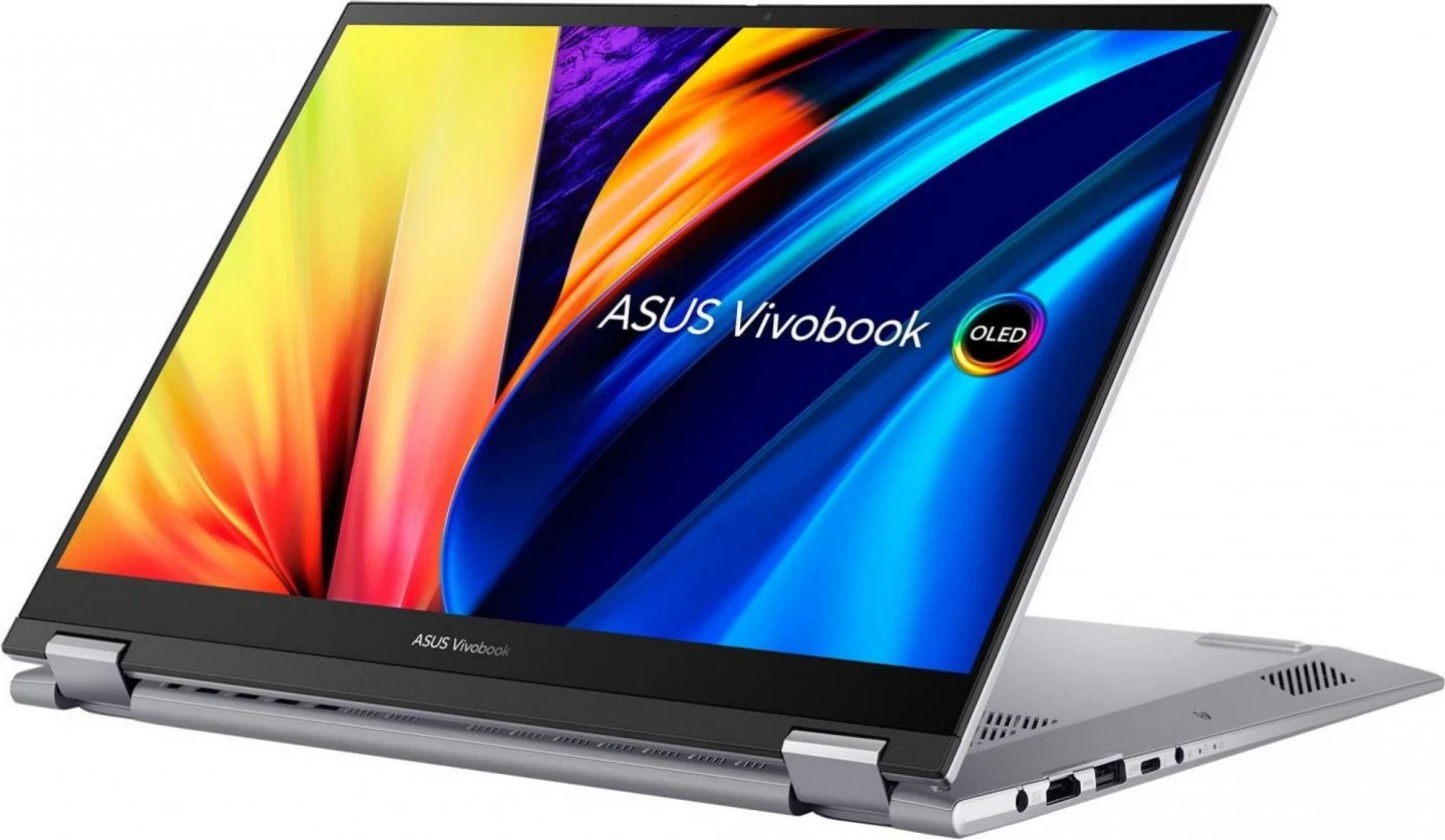Laptop 2 në 1 Asus VivoBook S 14 Flip OLED TP3402VA-KN108W, i5-1335U, 24GB RAM, 1TB SSD, Ekran 14" 2.8K, Argjendtë