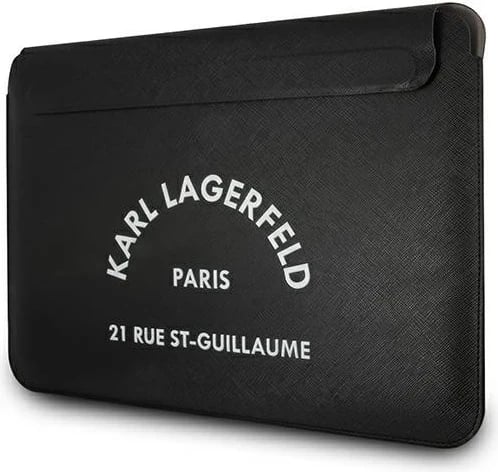 Mbështjellës laptopi Karl Lagerfeld Saffiano Sleeve 16", i zi