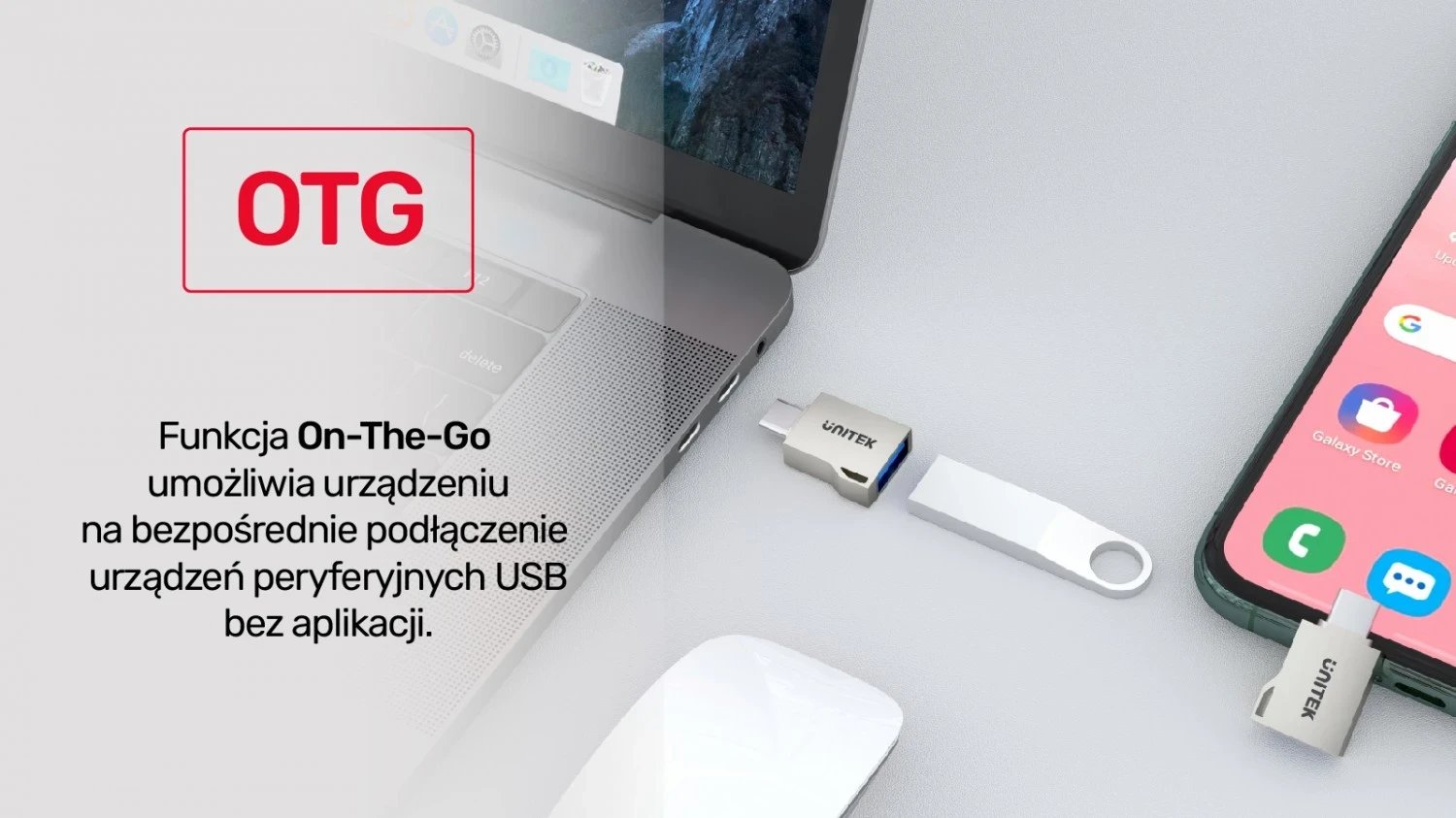 Adapter Unitek USB-A në USB-C 3.1 Gen1, argjendtë