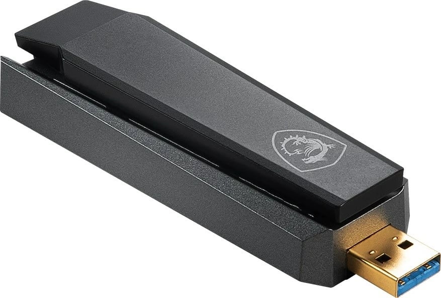 Adapter USB WiFi MSI GUAX18 AX1800, e zezë