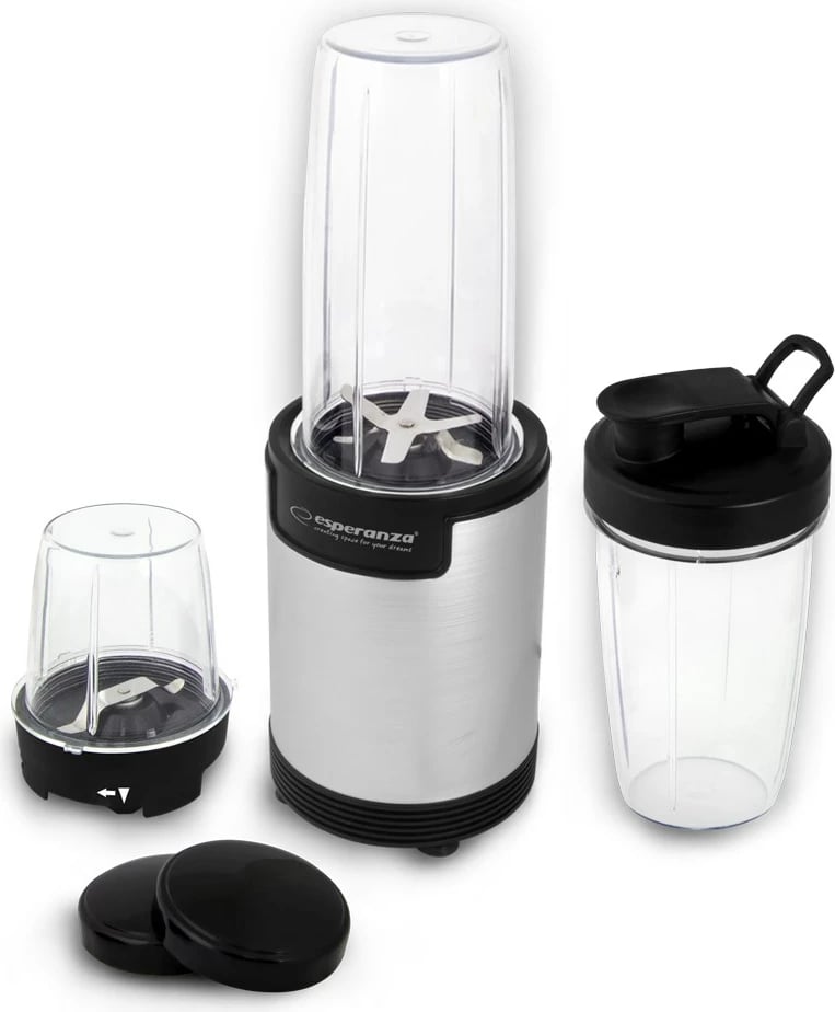 Blender për smoothie Esperanza Nutri Bomb EKM030, 9 në 1, 900W, hiri