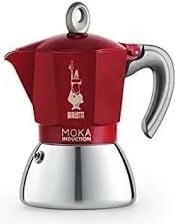 Moka Bialetti për induksion, 160ml, e kuqe