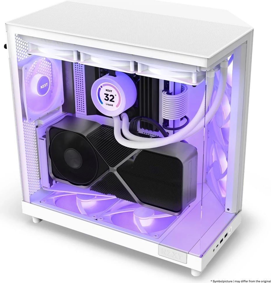 Kasë NZXT H6 Air Flow Midi Tower, e bardhë