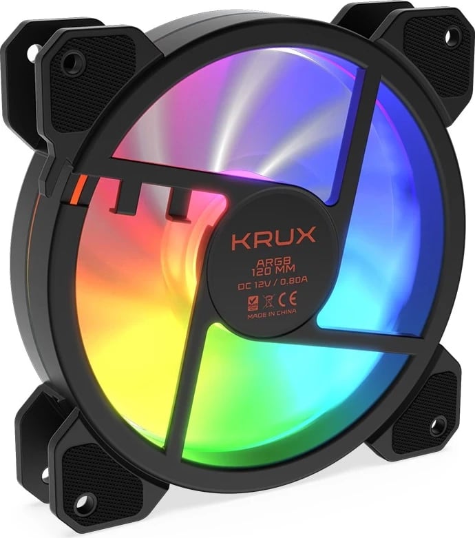 Ventilator për Kasë KRUX LUNAR 120 ARGB, i zi