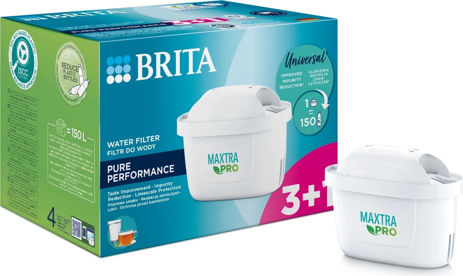 Filtrat e ujit Brita MX+ Pro Pure Performance, 3+1 copë