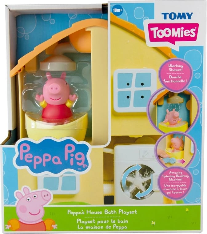 Set lodrash Tomy Peppa Pig për banjo, shumëngjyrësh