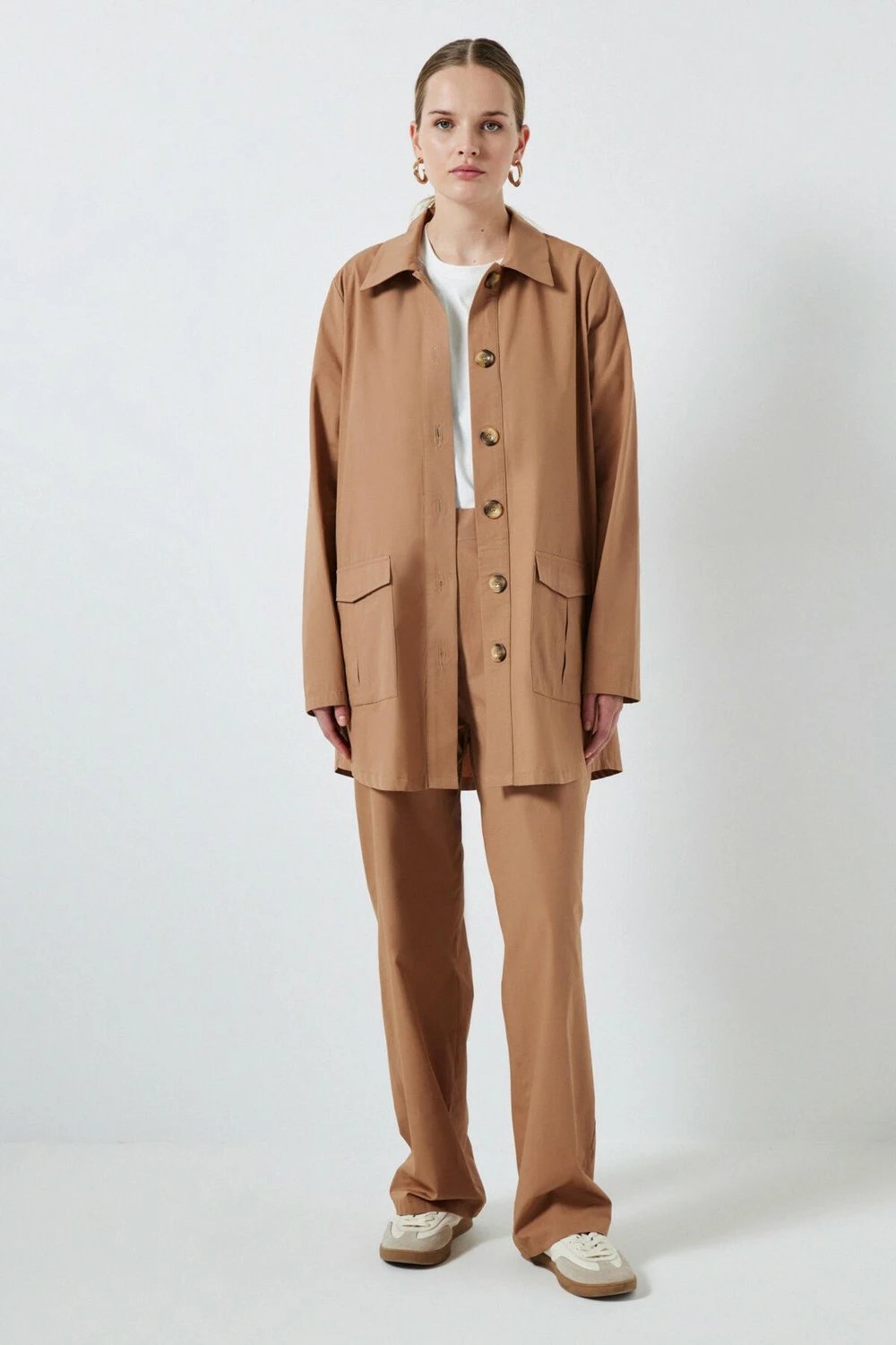 Trench coat për femra Touche, camel