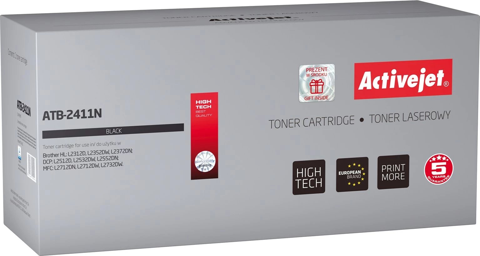 Toner Activejet ATB-2411N për printer Brother, i zi