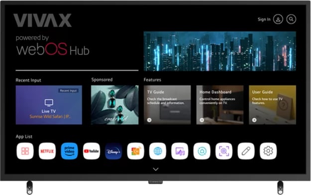 TELEVIZOR VIVAX TV-43S60WO | 43" LED FULL HD SMART TV WEBOS