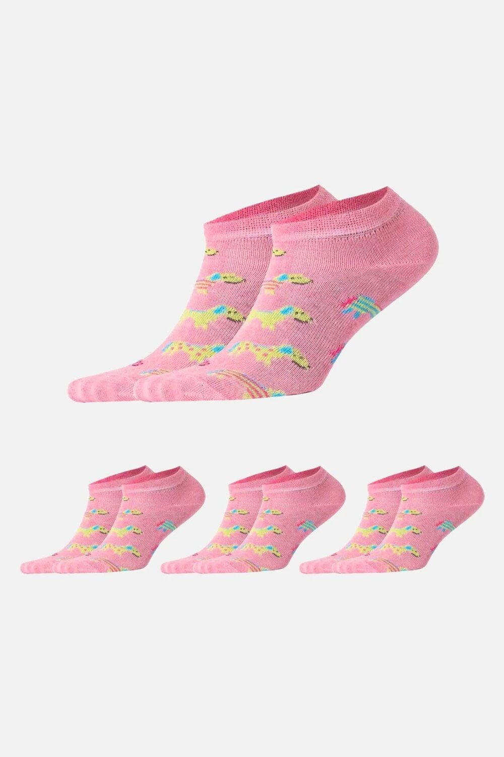 Çorape për femra Socksmax, 3 palë, gri dhe rozë