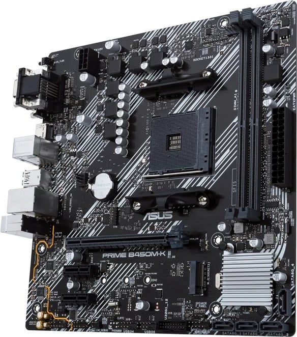 Pllakë amë Asus Prime B450M-K, Socket AM4, micro ATX, e zezë