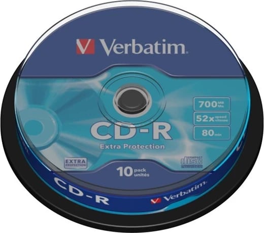 CD-R Verbatim, Kapaciteti 700MB, 52x, Mbrojtje Extra, paketim 10 copë
