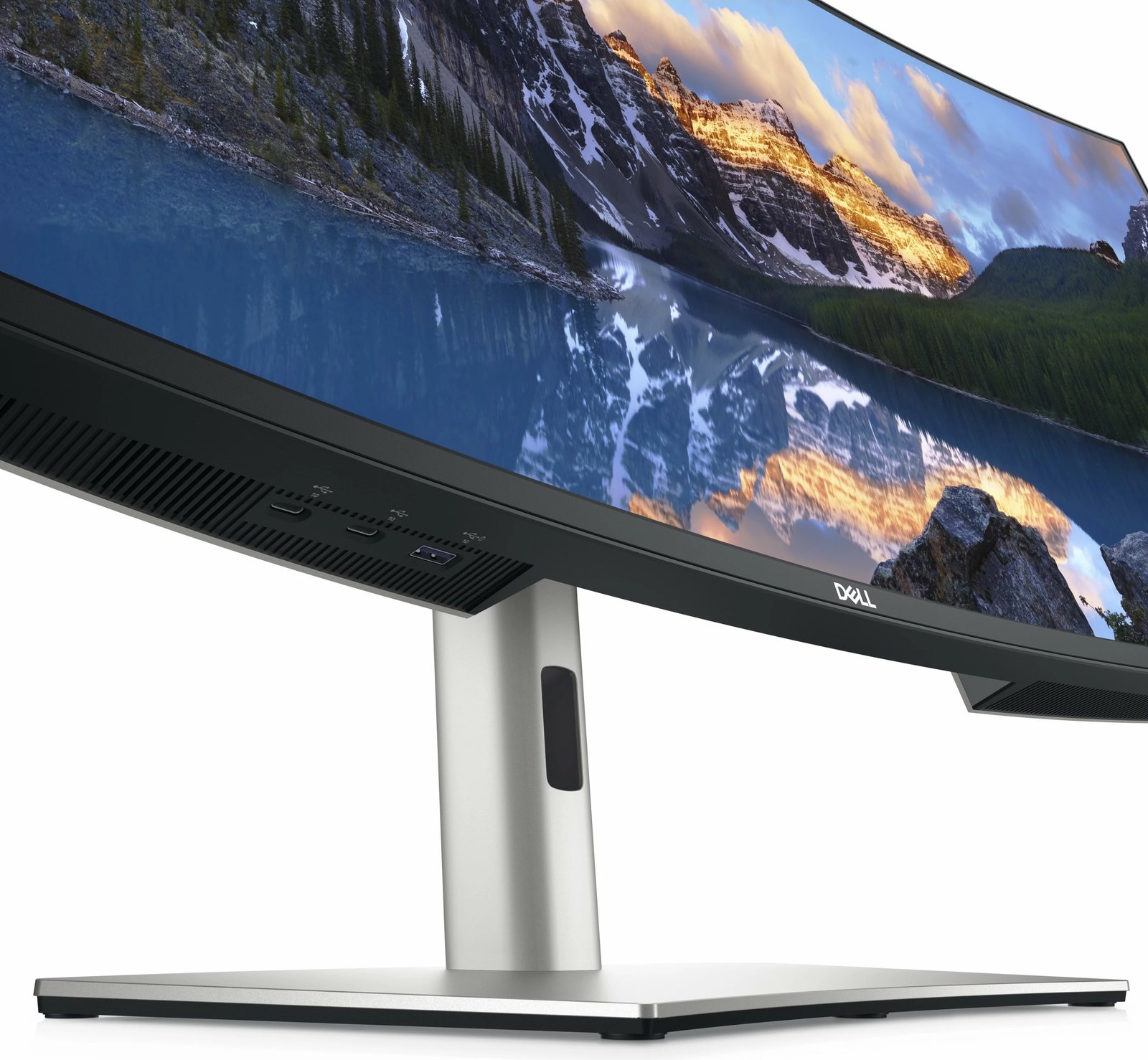 Monitor DELL UltraSharp U3824DW, 37.5", 3840 x 1600, Wide Quad HD+, LCD, i zi, argjendtë