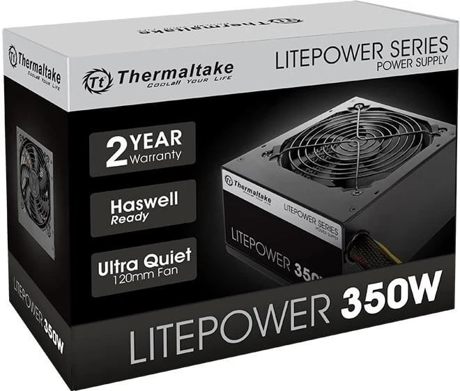 Kasë ushqyese Thermaltake Litepower II, e zezë 350W