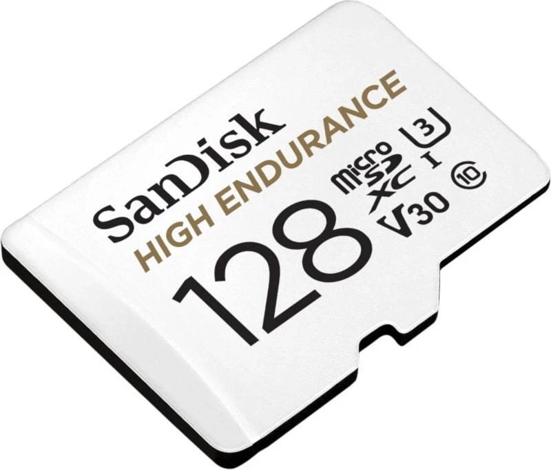 Kartë kujtese microSD SanDisk High Endurance 128GB V30 me adaptues